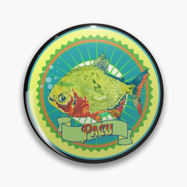 Item preview, Annoyed Green and Orange Pacu Fish designed and sold by ginaisarty.
