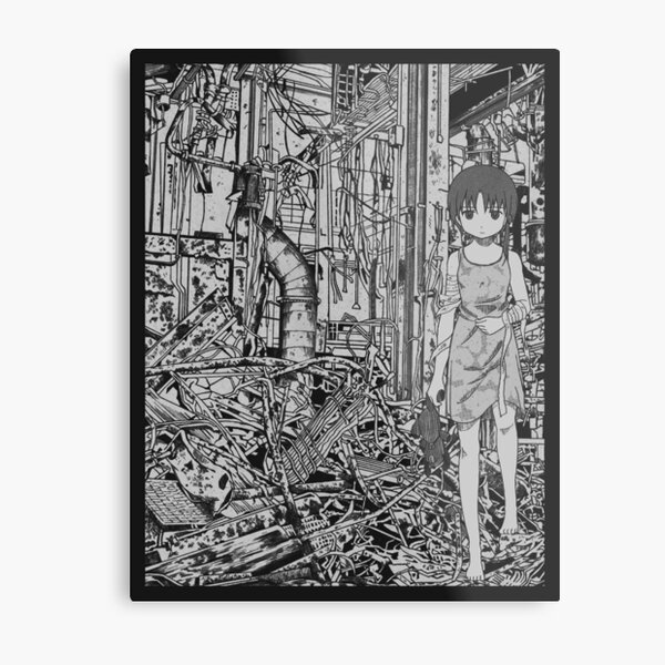 Serial Experiments Lain Lain Fade Line Metal Print By Smolmoth Redbubble