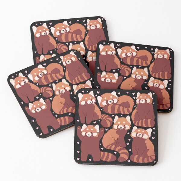 Item preview, Red panda cute illustration pattern designed and sold by Yarafantasyart.