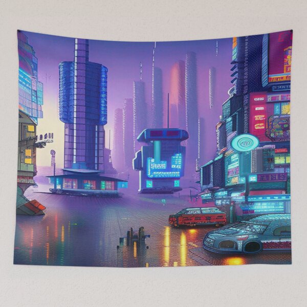 Item preview, Pixelated Cityscape Life and Inexistence designed and sold by Nellisstadia.