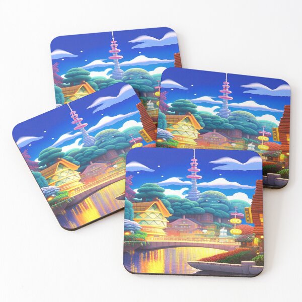 Item preview, Pixelated Cityscape Peace designed and sold by Nellisstadia.