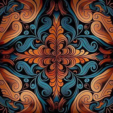 Vorschaubild zum Design Aggressive Flowing Traditional Pattern Digital Painting von CodeAndColors