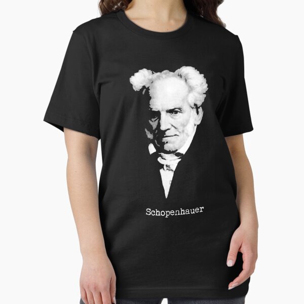 Vista previa del artículo con la obra «Camiseta de la filosofía existencial de Schopenhauer», diseñado y vendido por Johannesart.