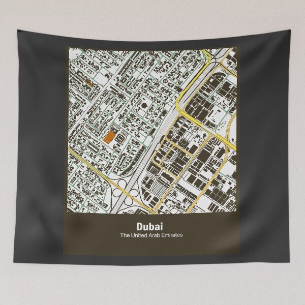 Item preview, Map of Dubai, the United Arab Emirates designed and sold by wamuigaworld.