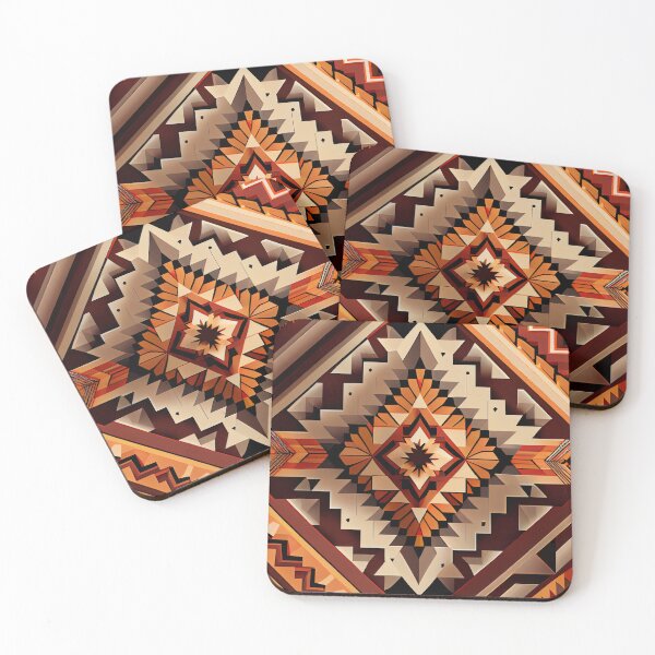 Item preview, Complex Angular Southwestern Pattern Digital Painting designed and sold by CodeAndColors.