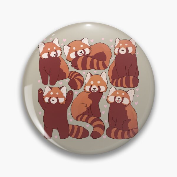 Item preview, Red panda cute pattern  designed and sold by Yarafantasyart.