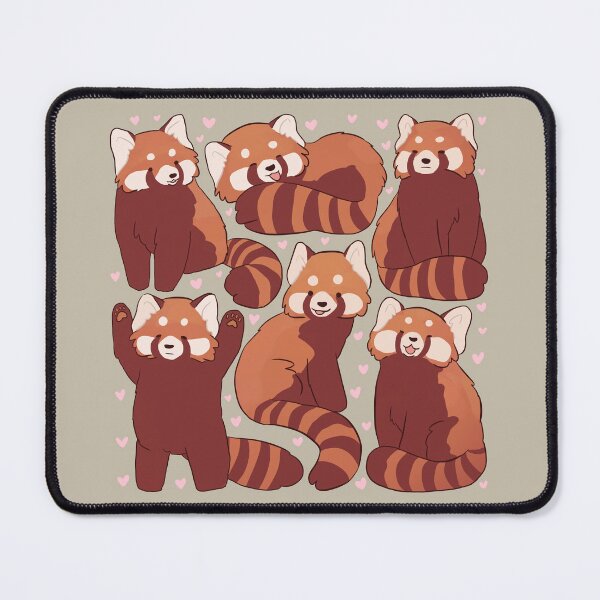 Item preview, Red panda cute pattern designed and sold by Yarafantasyart.