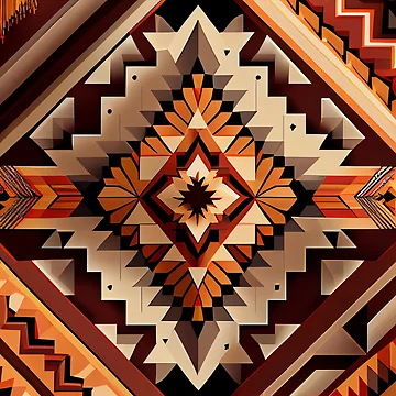 Vorschaubild zum Design Complex Angular Southwestern Pattern Digital Painting von CodeAndColors
