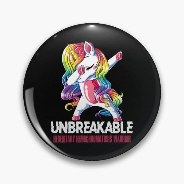 Item preview, Hereditary Hemochromatosis Awareness - Unicorn Hereditary Hemochromatosis Warrior Ribbon UNBREAKABLE designed and sold by Fernandezf.