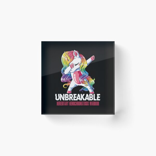 Item preview, Hereditary Hemochromatosis Awareness - Unicorn Hereditary Hemochromatosis Warrior Ribbon UNBREAKABLE designed and sold by Fernandezf.