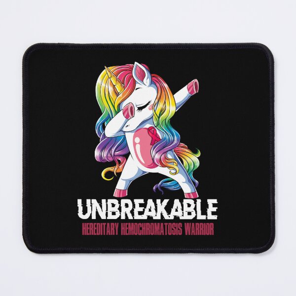 Item preview, Hereditary Hemochromatosis Awareness - Unicorn Hereditary Hemochromatosis Warrior Ribbon UNBREAKABLE designed and sold by Fernandezf.