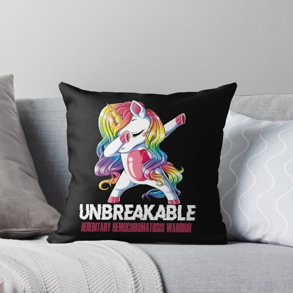Item preview, Hereditary Hemochromatosis Awareness - Unicorn Hereditary Hemochromatosis Warrior Ribbon UNBREAKABLE designed and sold by Fernandezf.