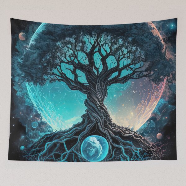 Item preview, Celestial tree of the cosmic moon designed and sold by RK - Shop.