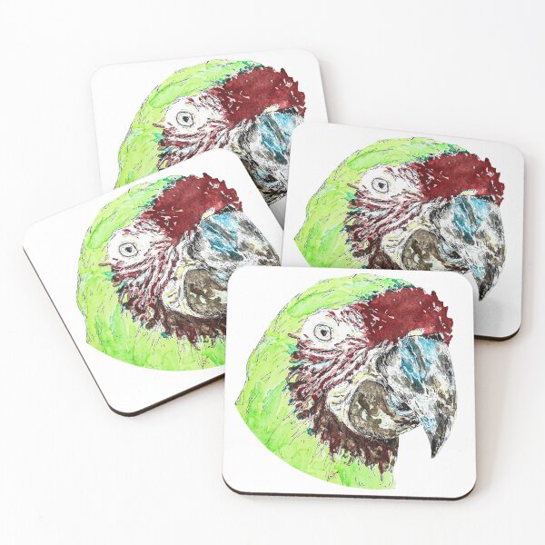 Item preview, Great Green Macaw Parrot Watercolor designed and sold by howdoyouduke.