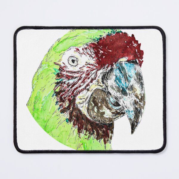 Item preview, Great Green Macaw Parrot Watercolor designed and sold by howdoyouduke.