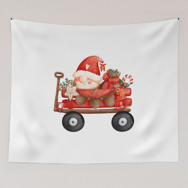 Item preview, Red Santa on a Country Wagon designed and sold by silviaol.