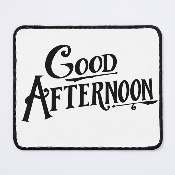 Item preview,  "Good Afternoon!" from "Spirited" (Black Graphic) designed and sold by Lissa Gray.