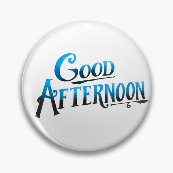 Item preview, "Good Afternoon!" from "Spirited" (Black and Blue Graphic) designed and sold by Lissa Gray.