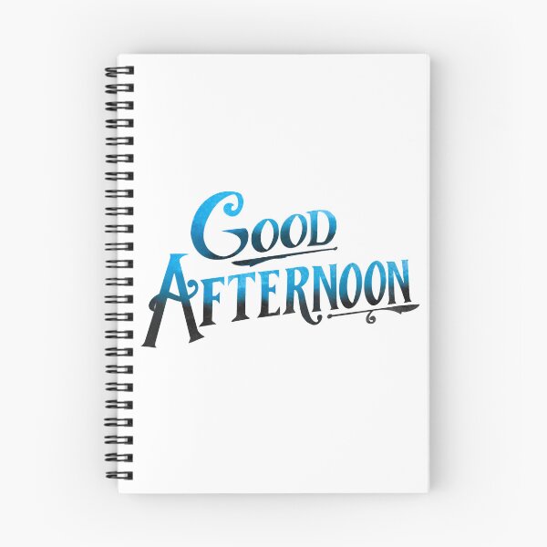 Item preview, "Good Afternoon!" from "Spirited" (Black and Blue Graphic) designed and sold by Lissa Gray.