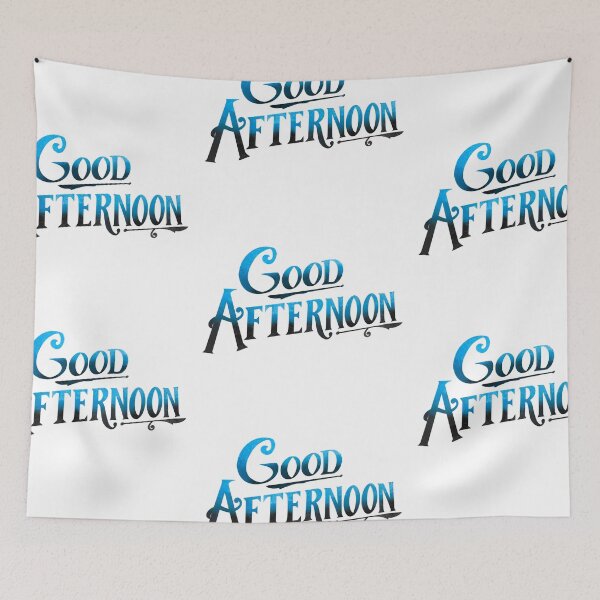 Item preview, "Good Afternoon!" from "Spirited" (Black and Blue Graphic) designed and sold by Lissa Gray.