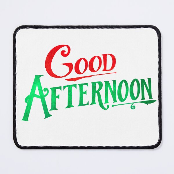 Item preview, "Good Afternoon!" from "Spirited" (Red and Green Graphic) designed and sold by Lissa Gray.