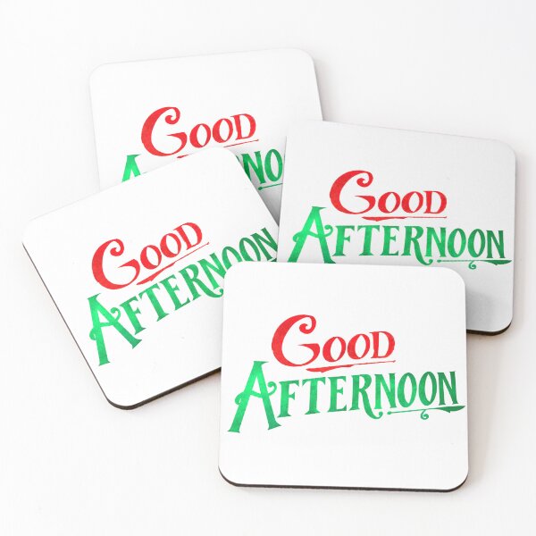 Item preview, "Good Afternoon!" from "Spirited" (Red and Green Graphic) designed and sold by Lissa Gray.