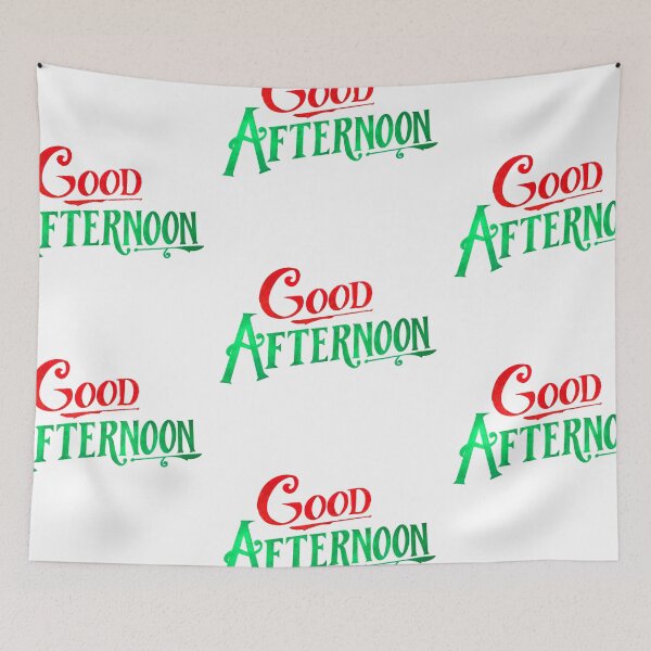 Item preview, "Good Afternoon!" from "Spirited" (Red and Green Graphic) designed and sold by Lissa Gray.