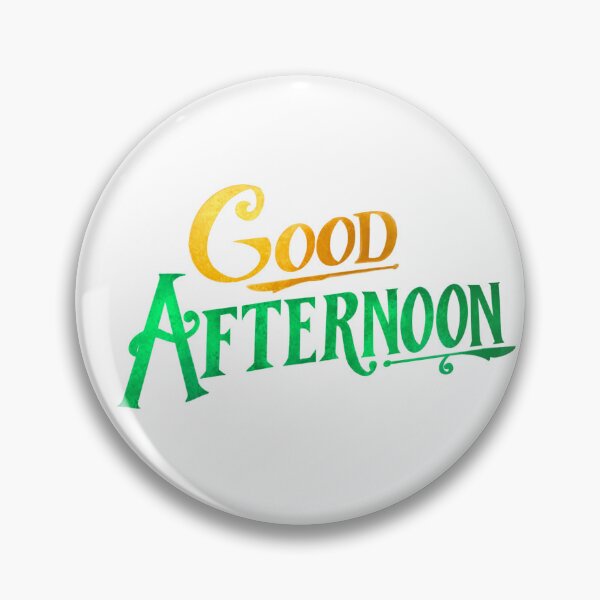 Item preview, "Good Afternoon!" from "Spirited" (Gold and Green Graphic) designed and sold by Lissa Gray.