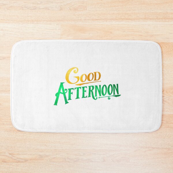Item preview, "Good Afternoon!" from "Spirited" (Gold and Green Graphic) designed and sold by Lissa Gray.