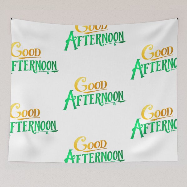 Item preview, "Good Afternoon!" from "Spirited" (Gold and Green Graphic) designed and sold by Lissa Gray.