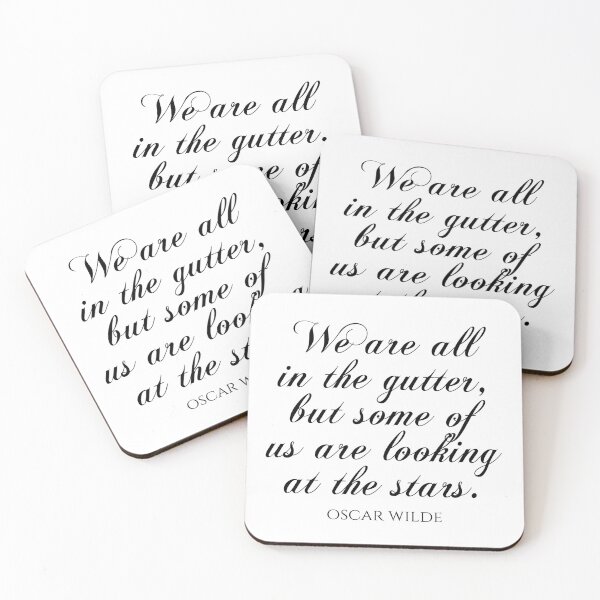 Item preview, We Are All In The Gutter But Some Of Us Are Looking At The Stars - Oscar Wilde Quotes designed and sold by PhiloJourney.