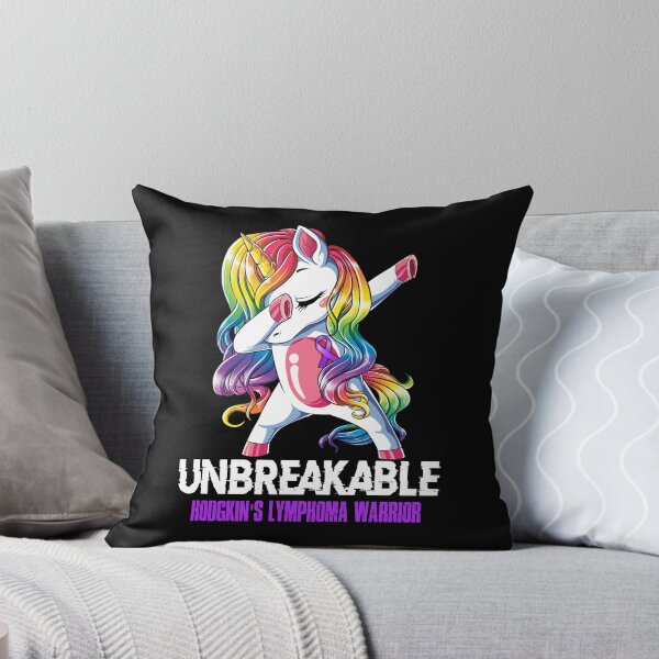 Item preview, Hodgkin's Lymphoma Awareness - Unicorn Hodgkin's Lymphoma Warrior Ribbon UNBREAKABLE designed and sold by Fernandezf.