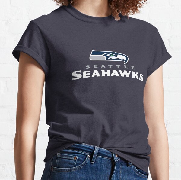 Women's 12s Gray Seattle Seahawks Pocket Name & Number Hoodie T-Shirt