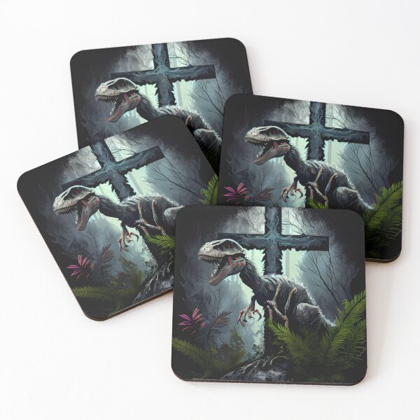 Item preview, Raptor Dinosaur With Christian Cross: Mesozoic Era Art designed and sold by Art4Christ.