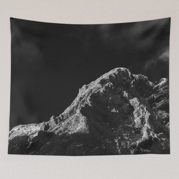 Item preview, Black and white sun illuminated mountain designed and sold by Patrik Lovrin.