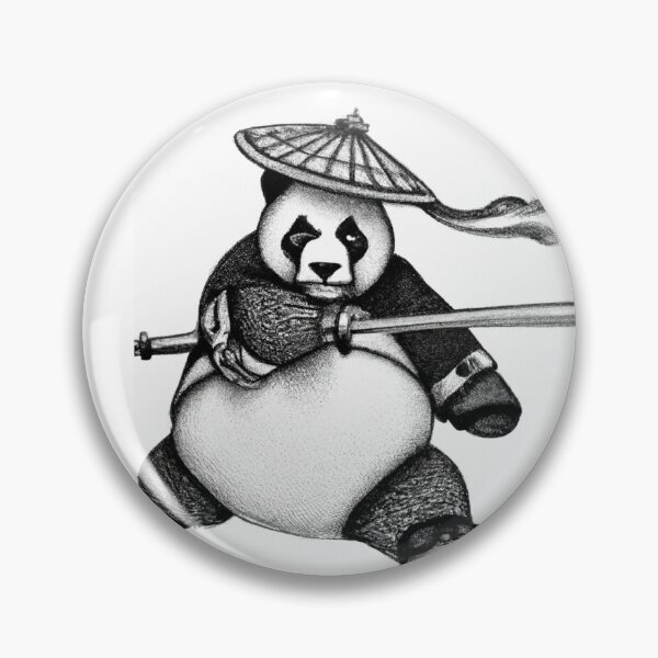 Item preview, panda samurai carring a katana, as a anime style designed and sold by guik32.