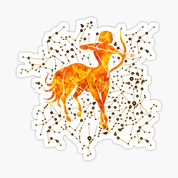 Item preview, Sagittarius Zodiac Sign Fire element designed and sold by k9printart.
