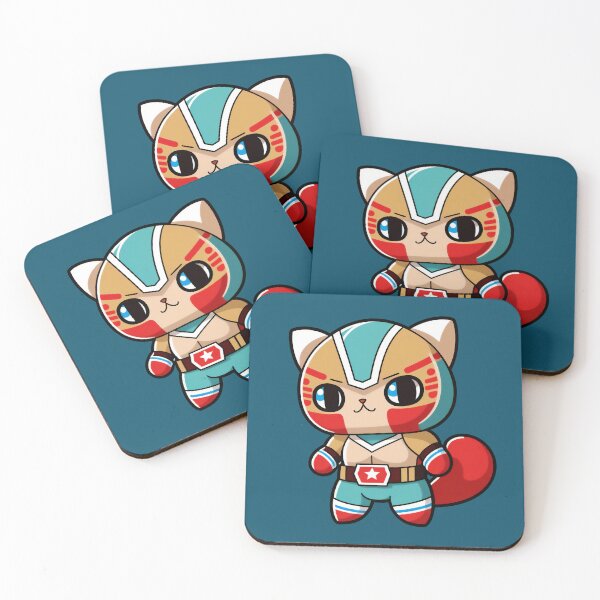 Artikelvorschau, Lucha Libre Katzen | Mexikanische Wrestling | Kawaii-Katzen | Chibi-Katzen | Anime-Katzen | Lucha Libre Katzen 023 entworfen und verkauft von Catcosm.