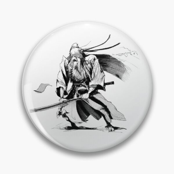 Item preview, old samurai carring a katana, as a drawing designed and sold by guik32.