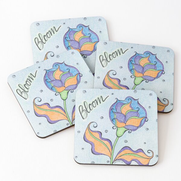 Item preview, Bloom - Orange and Blue designed and sold by LauraCLeMaster.