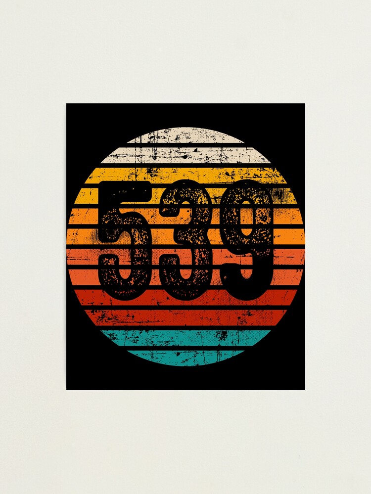 Distressed Vintage Sunset 539 Area Code | Photographic Print