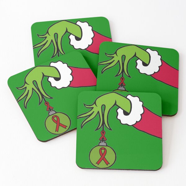 Item preview, The Mean Green One holding awareness ribbon Christmas ball (Red) designed and sold by CaitlynConnor.