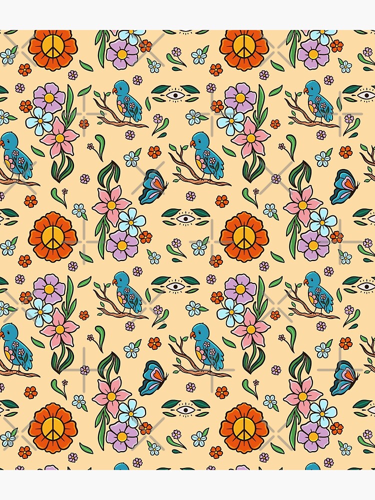 Tropical Bird Pattern by bloominglau