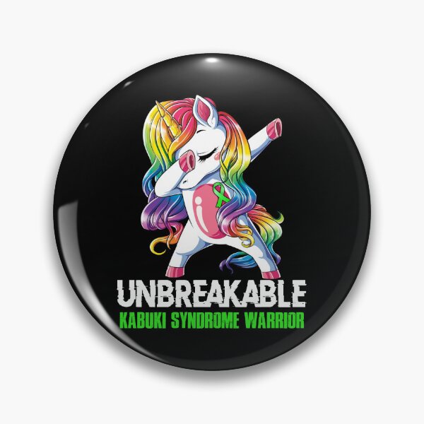 Item preview, Kabuki Syndrome Awareness - Unicorn Kabuki Syndrome Warrior Ribbon UNBREAKABLE designed and sold by Fernandezf.