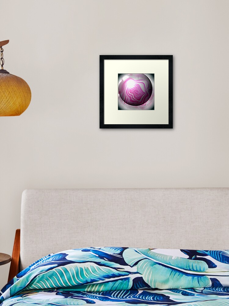 Thumbnail 2 of 7, Framed Art Print, Pink-Grey Bubble designed and sold by Anthropolog.
