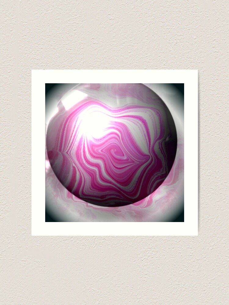 Thumbnail 1 of 3, Art Print, Pink-Grey Bubble designed and sold by Anthropolog.
