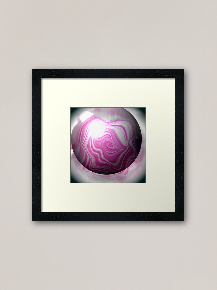Thumbnail 1 of 7, Framed Art Print, Pink-Grey Bubble designed and sold by Anthropolog.