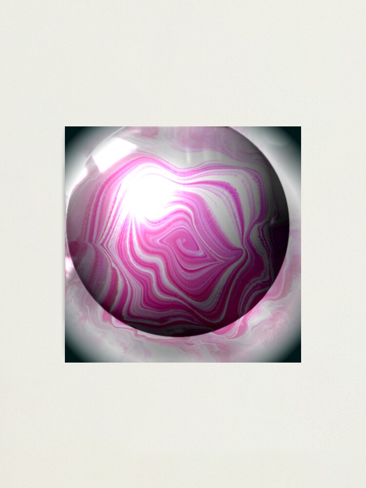 Thumbnail 1 of 3, Photographic Print, Pink-Grey Bubble designed and sold by Anthropolog.