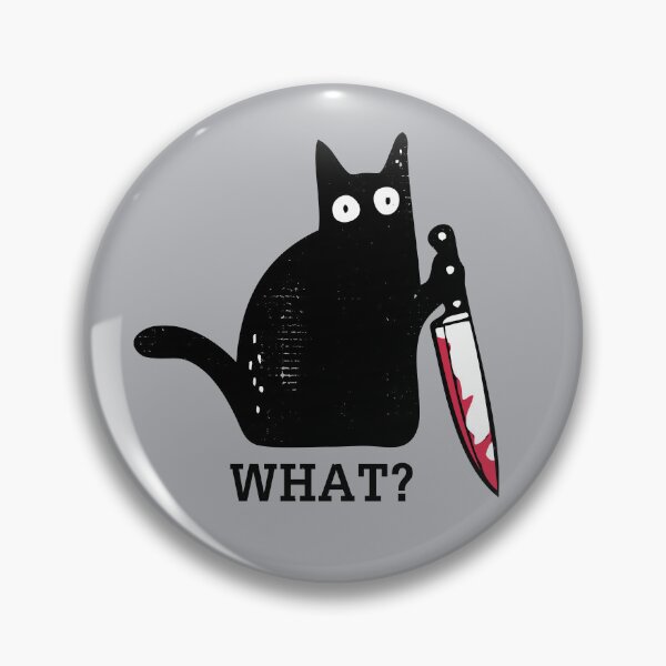 Item preview, What? Cat with Knife - Distressed design designed and sold by risible.