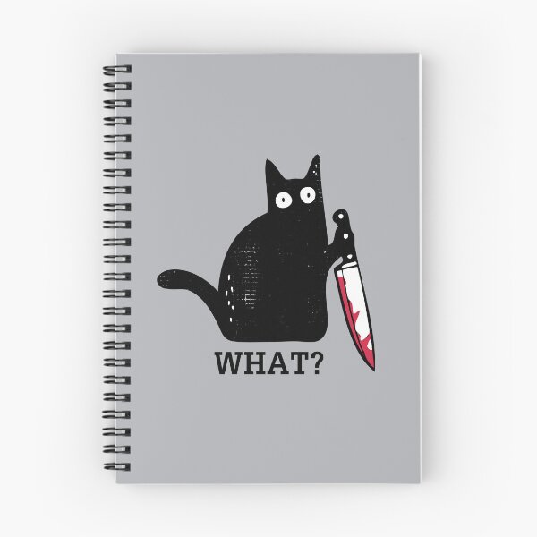 Item preview, What? Cat with Knife - Distressed design designed and sold by risible.